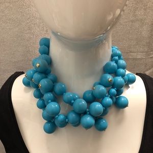 KJL Turquoise beaded cluster necklace
